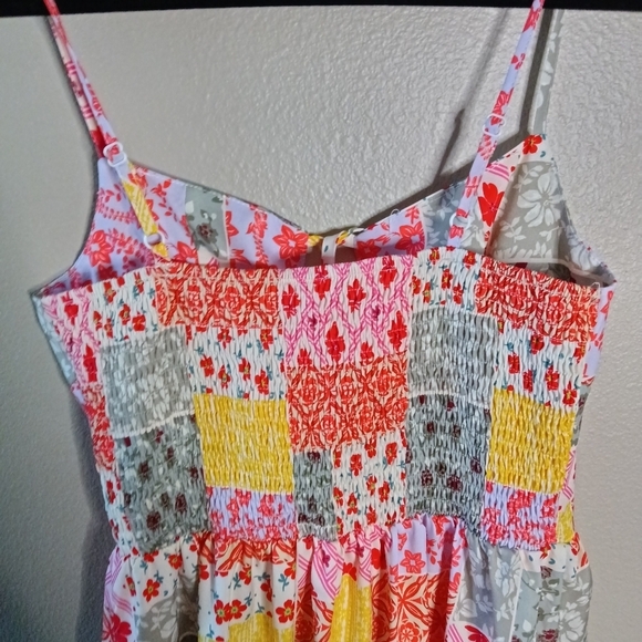 SHEIN MOD Patchwork Cami Midi Dress Multi Size S - Picture 9 of 16